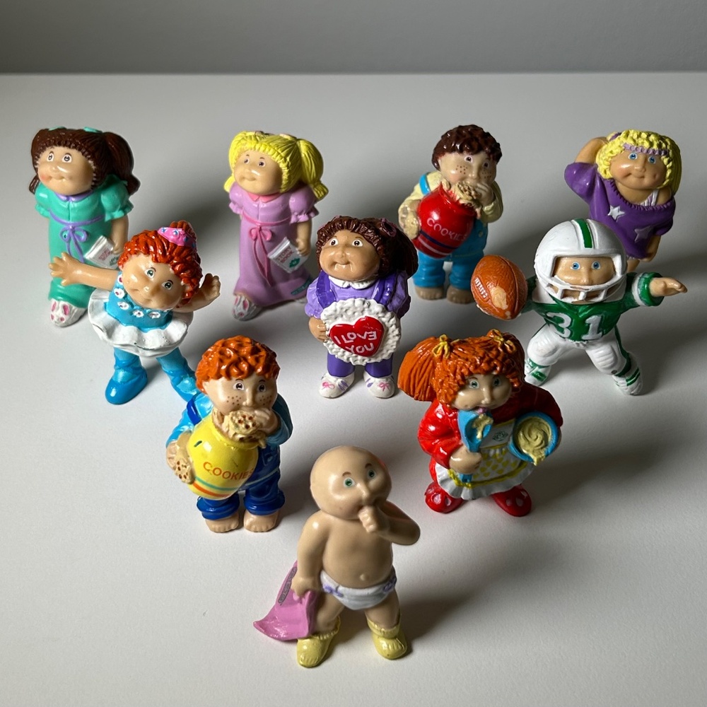 Vintage 80s PVC Cabbage Patch Kids Minis Set Of 10 (11B)